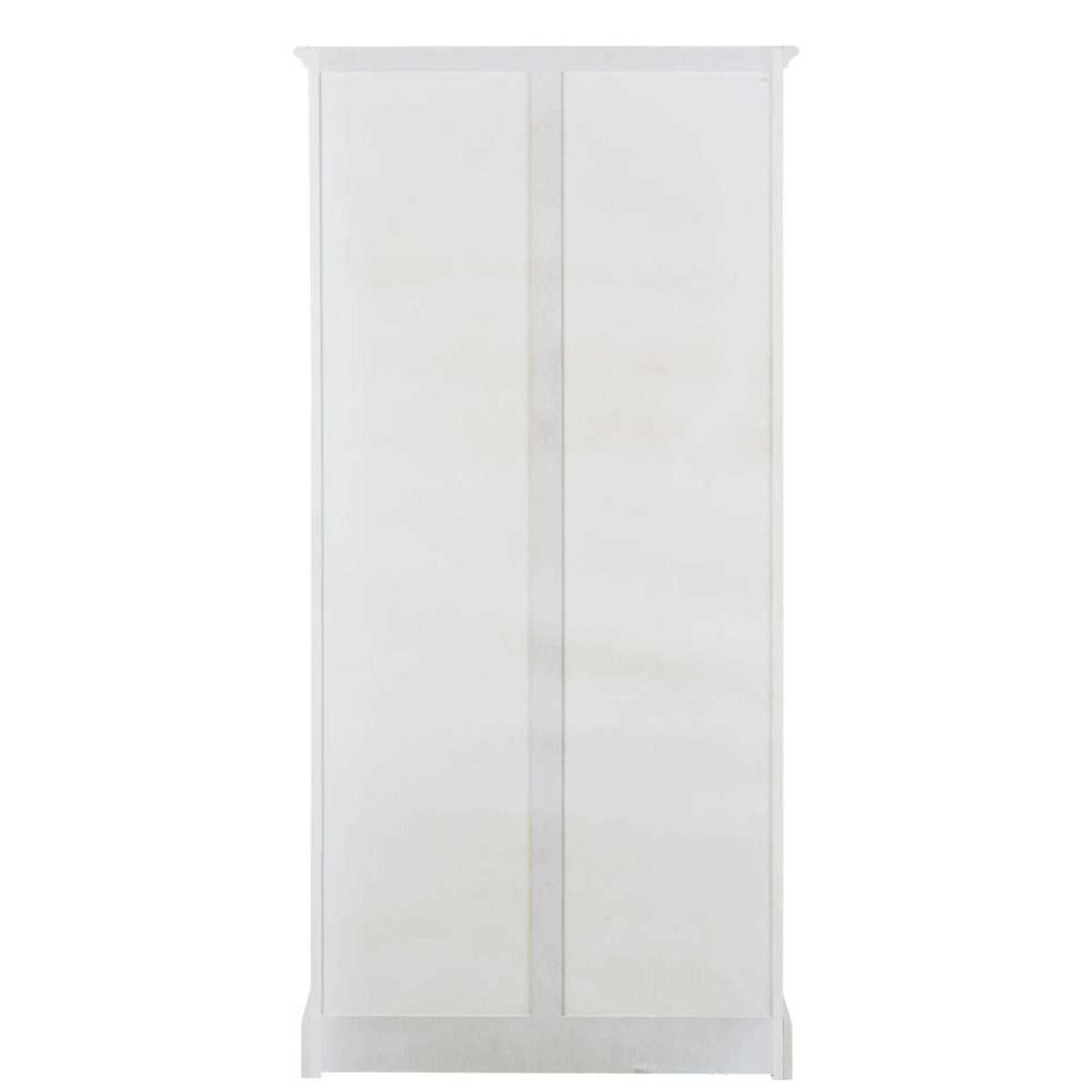 White 2-Door Wardrobe Barbade – image 3