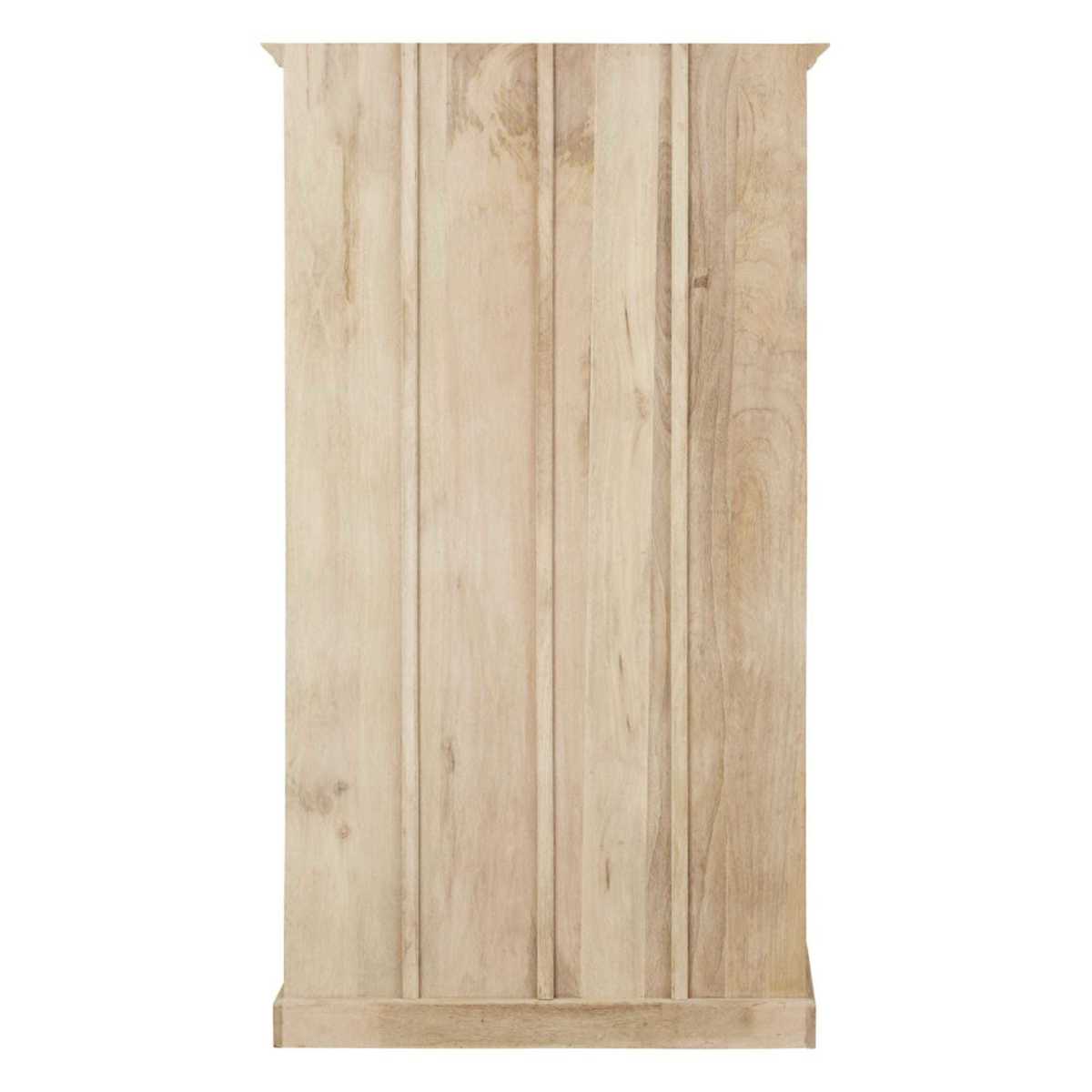 Solid mango wood wardrobe in white and silver W 100cm Annapurna – image 3