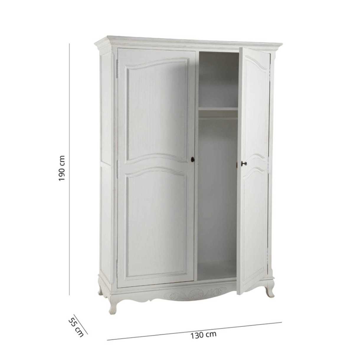 White Paulownia Wardrobe Joséphine – image 7