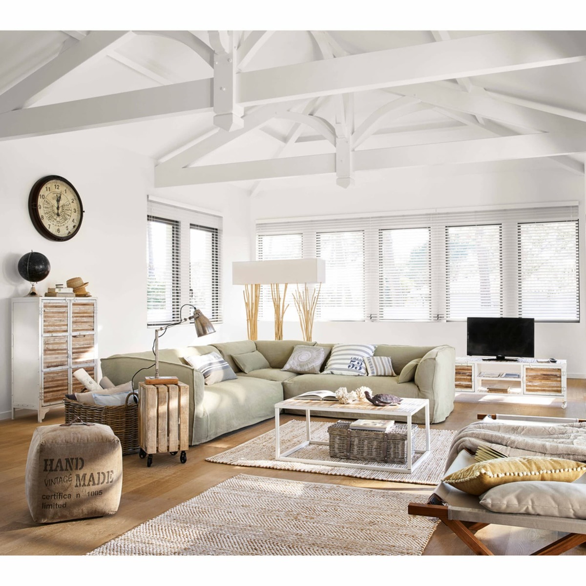 Metal cabinet in white W 75cm Mistral – image 5