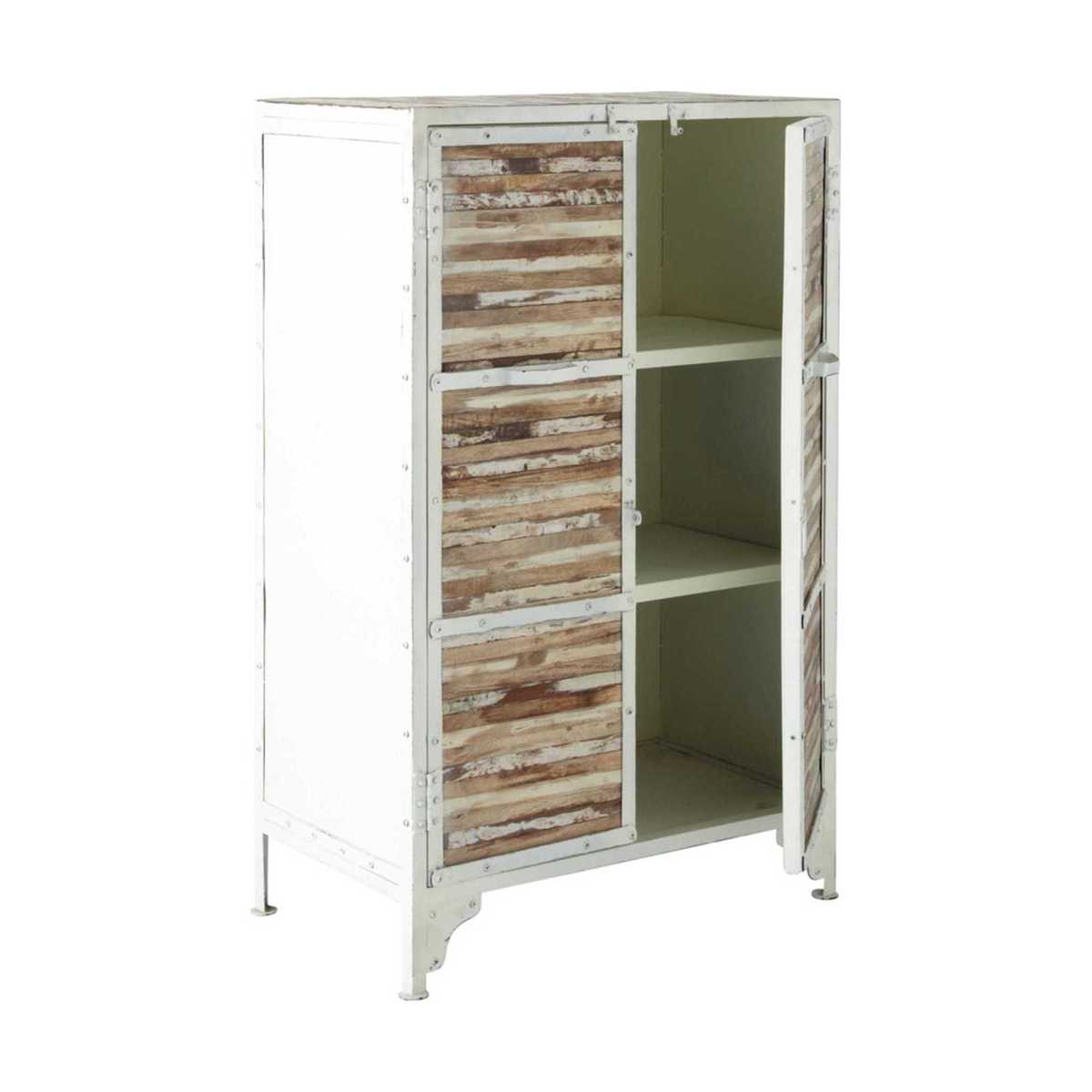 Metal cabinet in white W 75cm Mistral – image 2