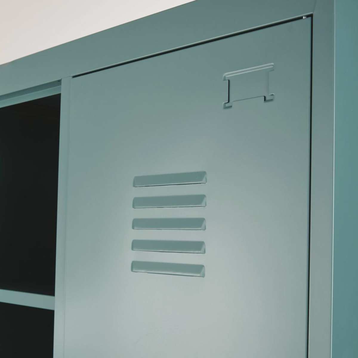 Dark green metal 2-door wardrobe Safari – image 3