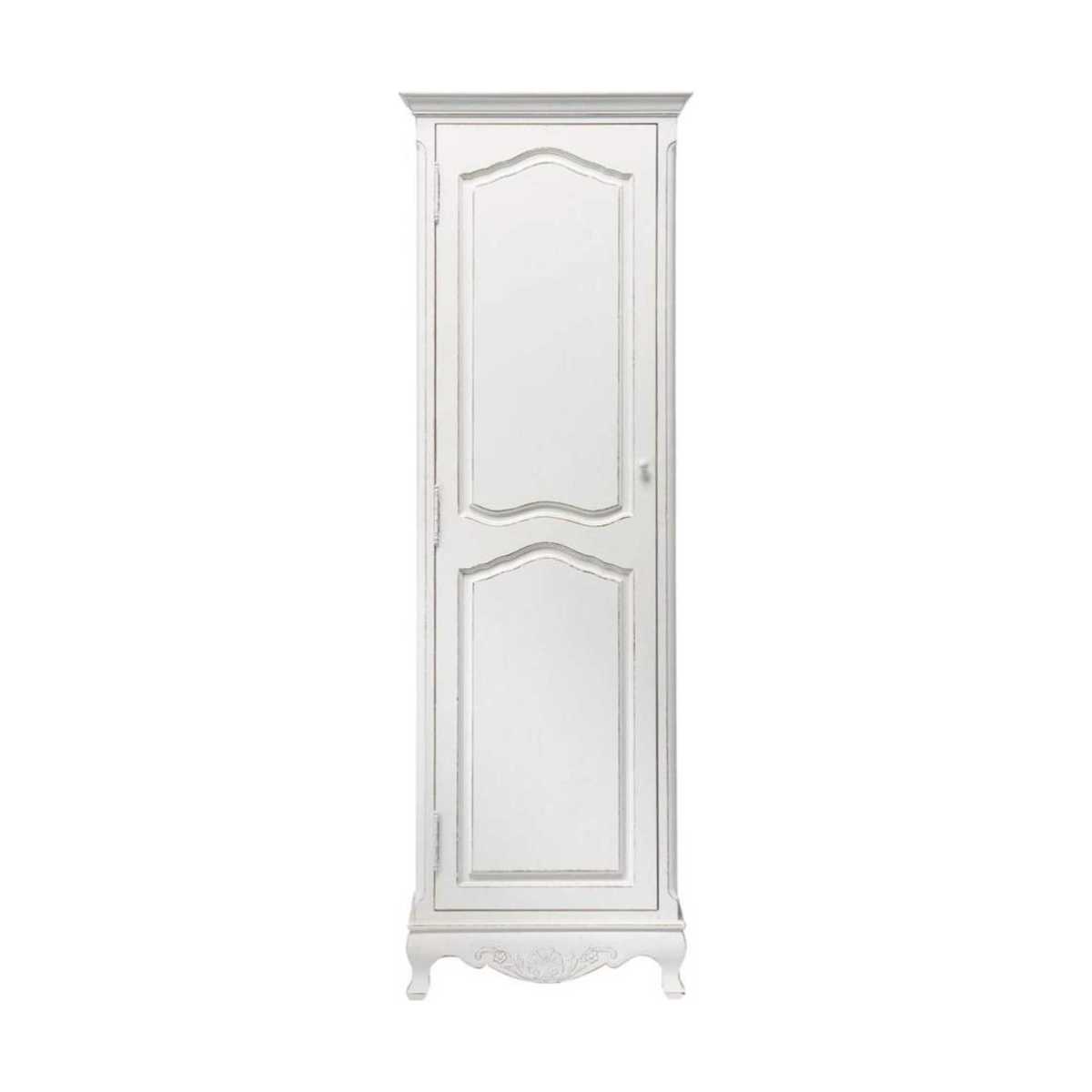 Paulownia wood Bonnetiere wardrobe in white Joséphine – image 1
