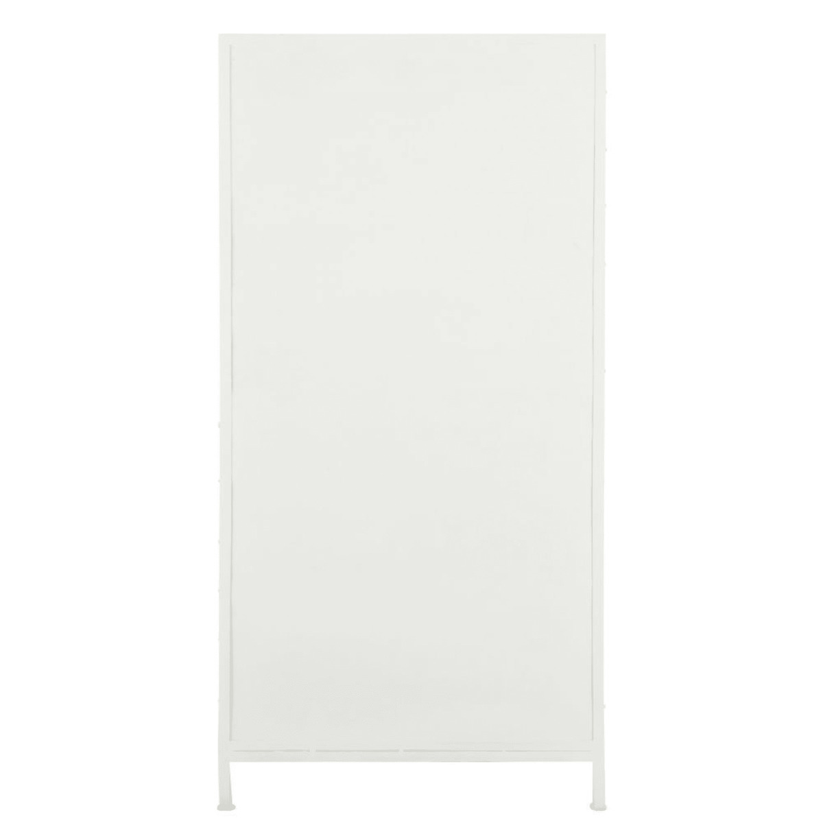 White Metal and Recycled Wood Wardrobe Mistral – image 4