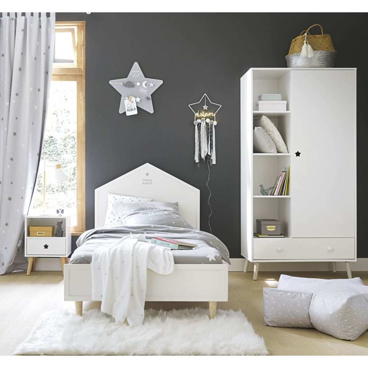 White 1-Door 1-Drawer Wardrobe Dreams – image 5