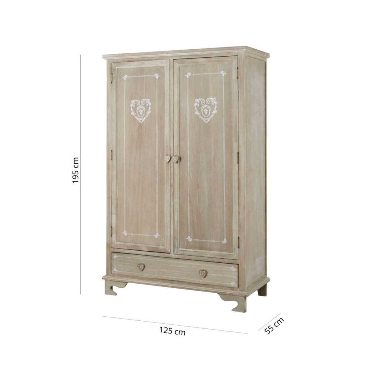 Greyed Paulownia Wood Closet Camille – image 6