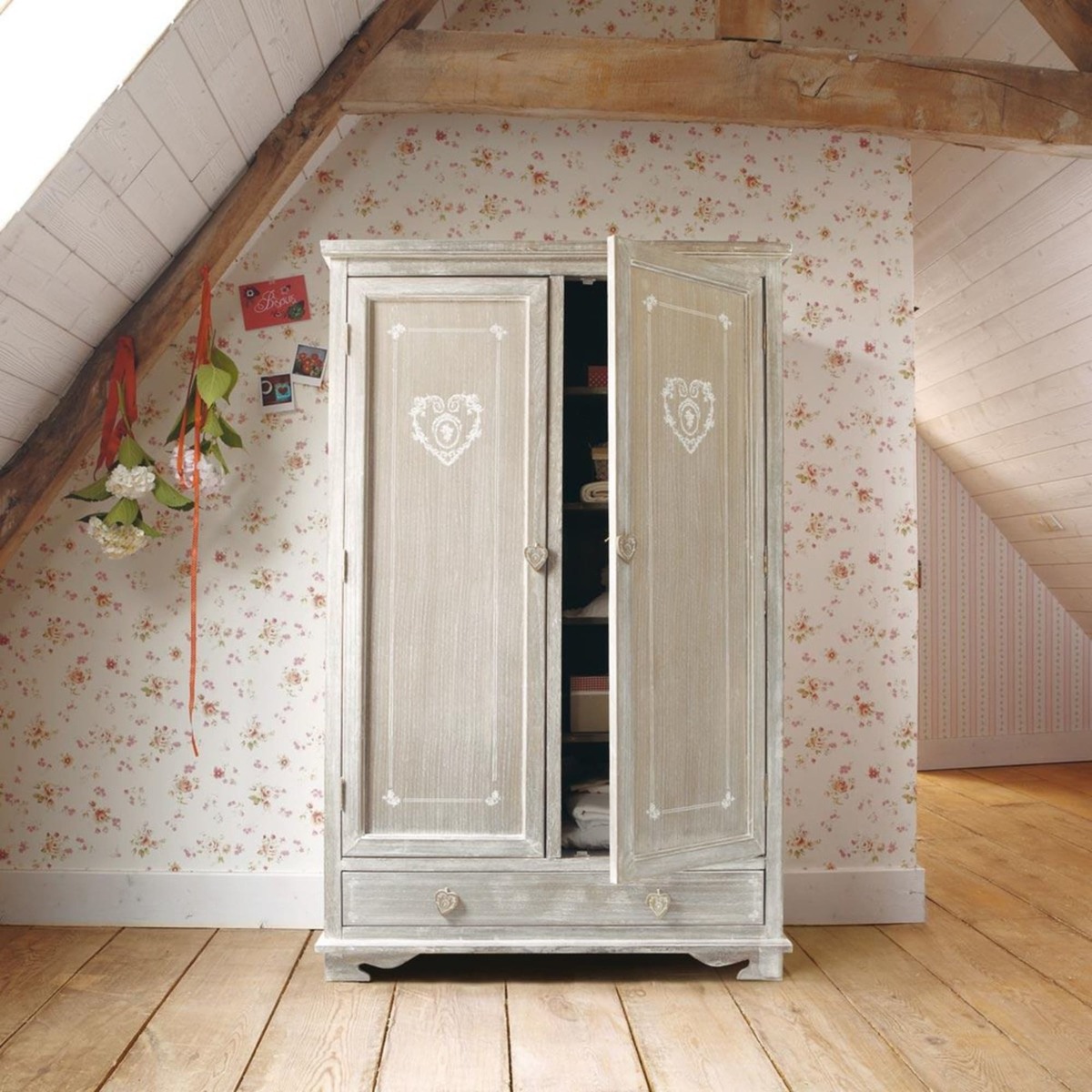 Greyed Paulownia Wood Closet Camille – image 9