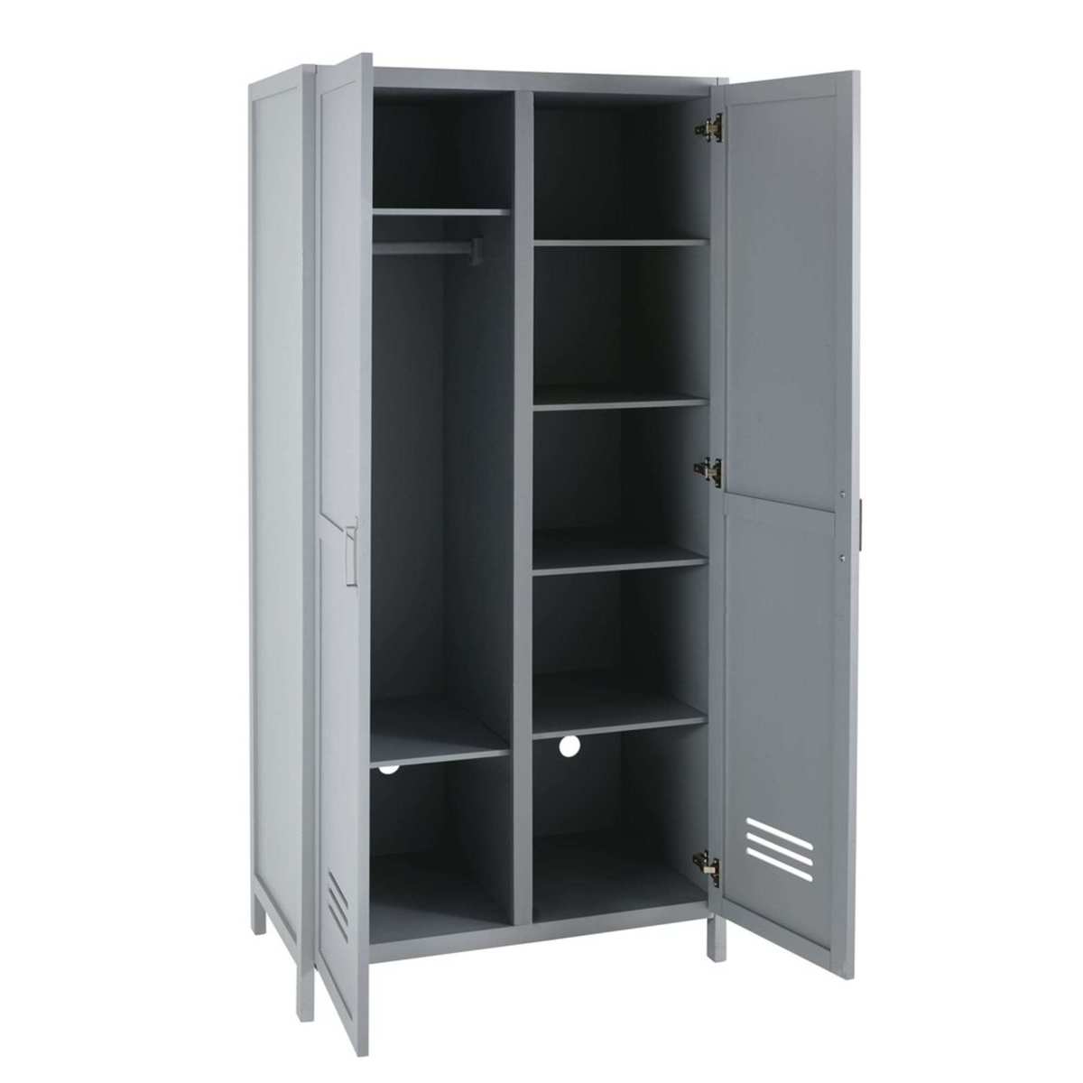 Grey Pine 2-Door Wardrobe Petit Bolide – image 4