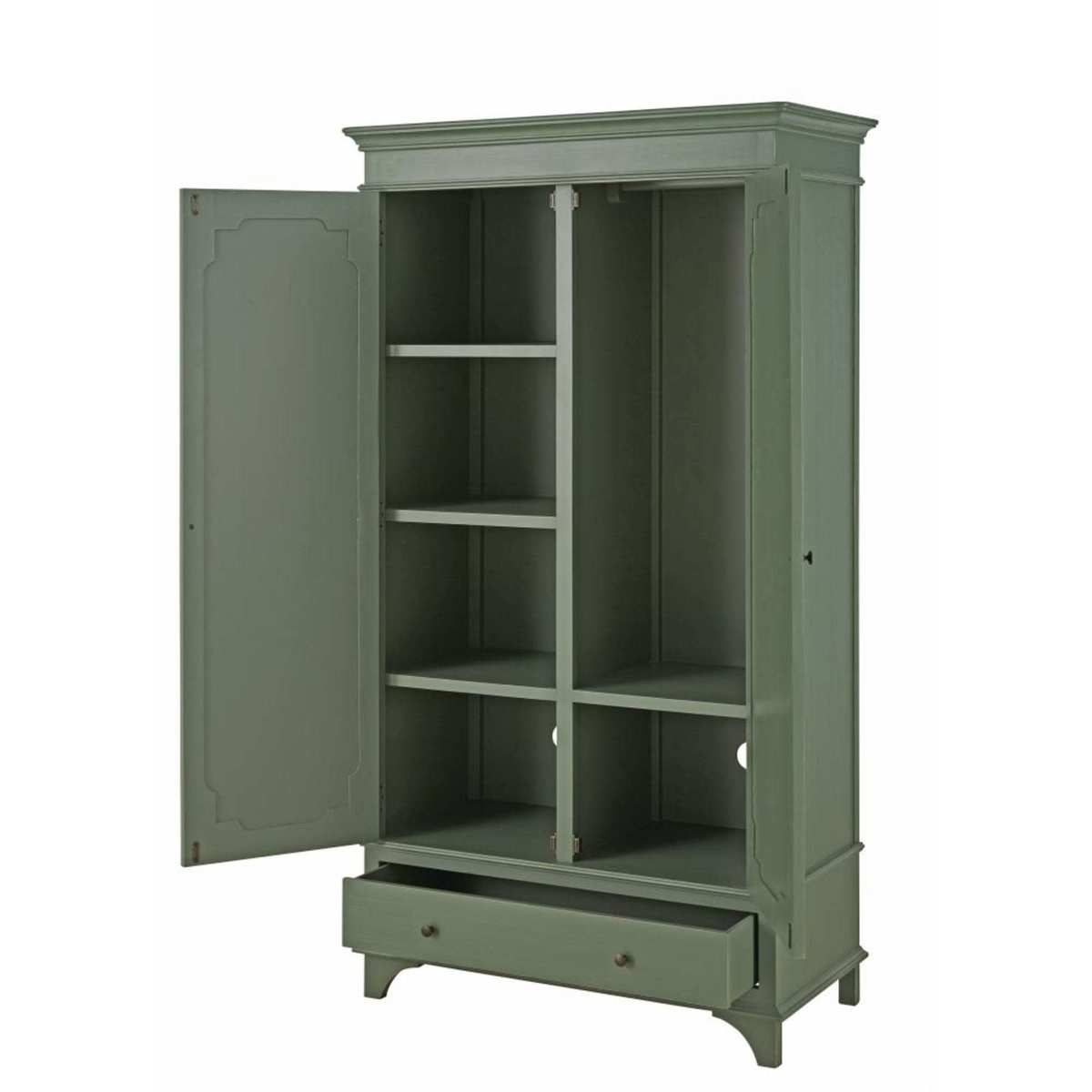 Khaki 2-Door 1-Drawer Wardrobe Selena – image 4