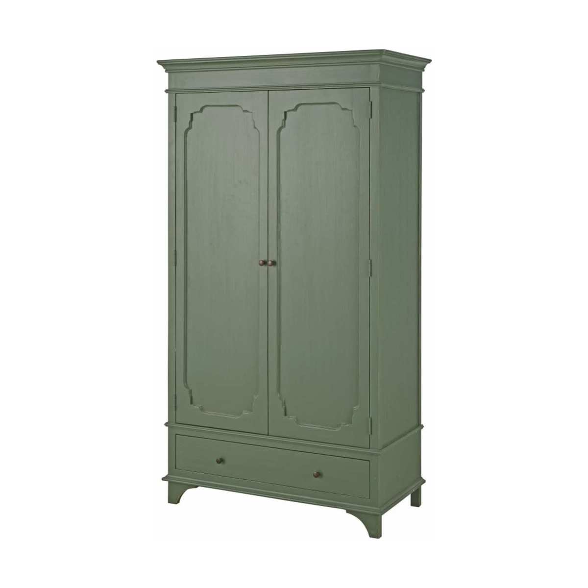 Khaki 2-Door 1-Drawer Wardrobe Selena – image 2