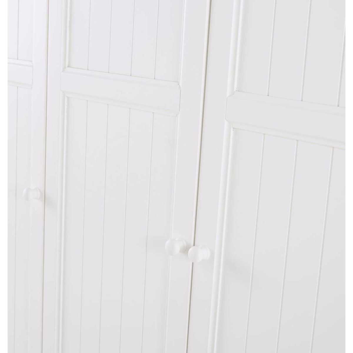 White 4-Door 4-Drawer Wardrobe Newport – image 3