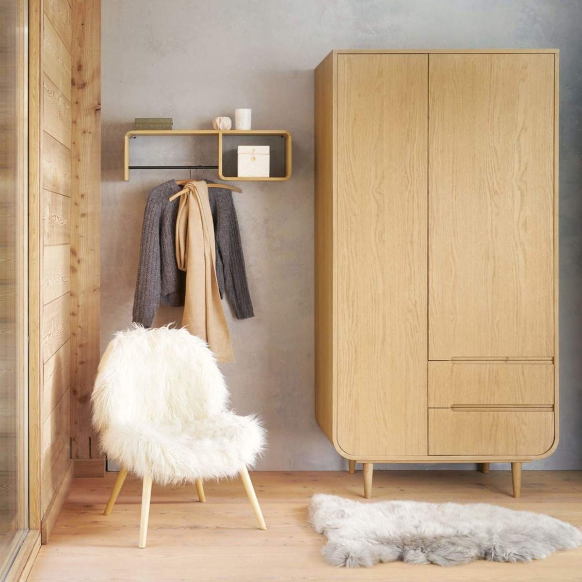 2-Door 2-Drawer Wardrobe Sunberry – image 7