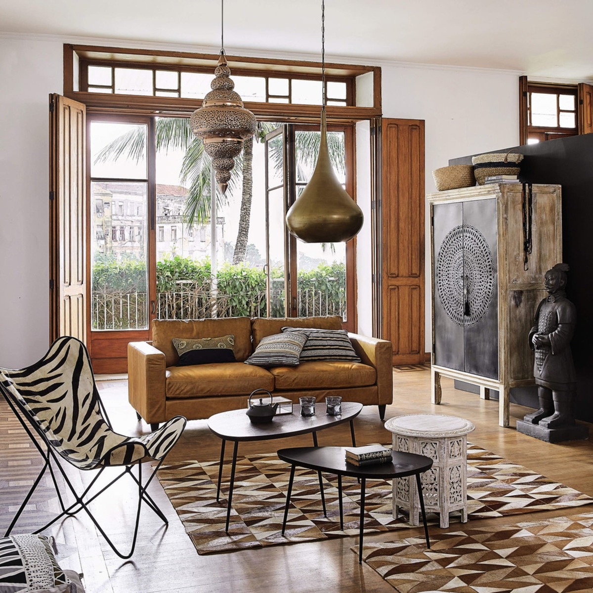 Solid Mango Wood Wardrobe and Metal Menara – image 7