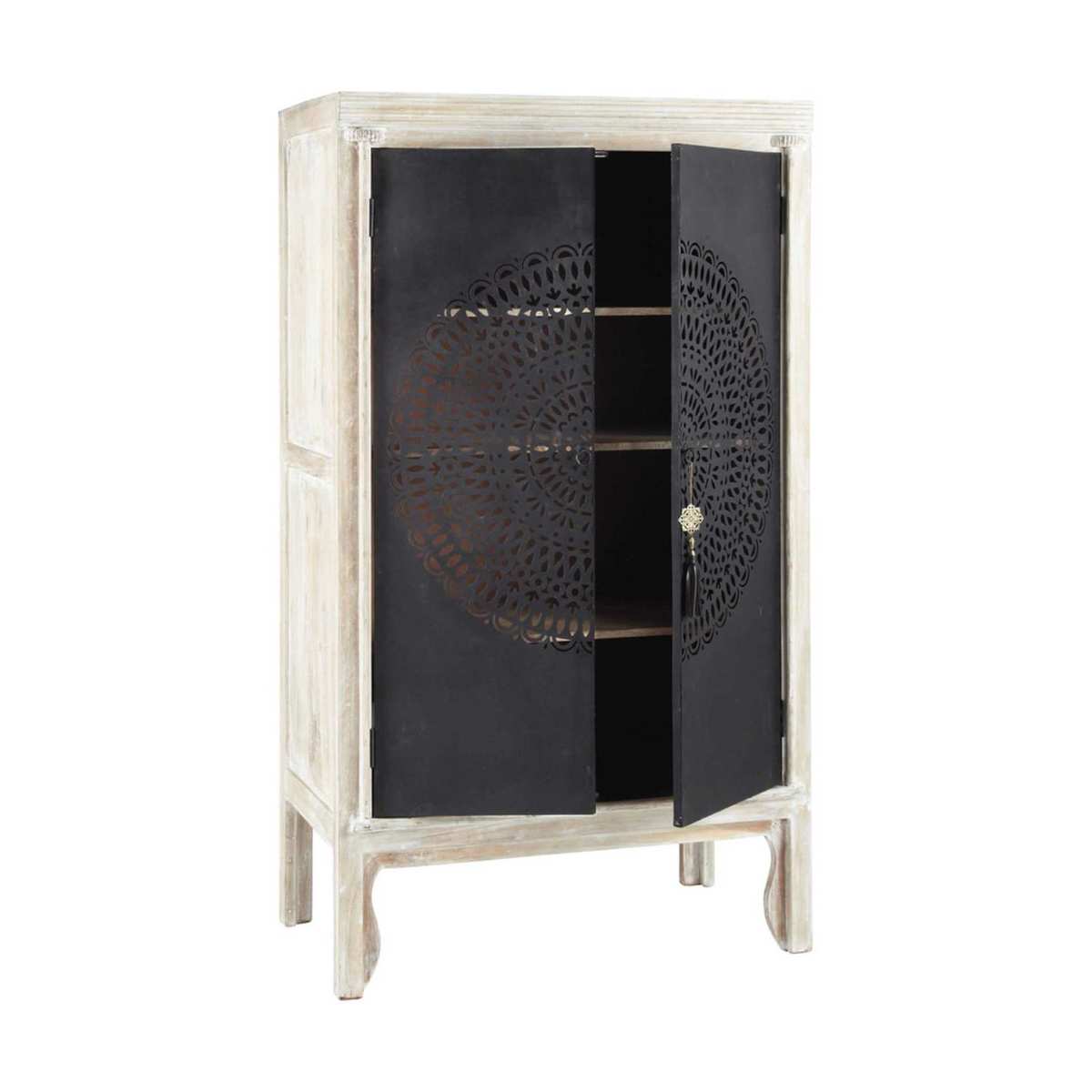 Solid Mango Wood Wardrobe and Metal Menara – image 2