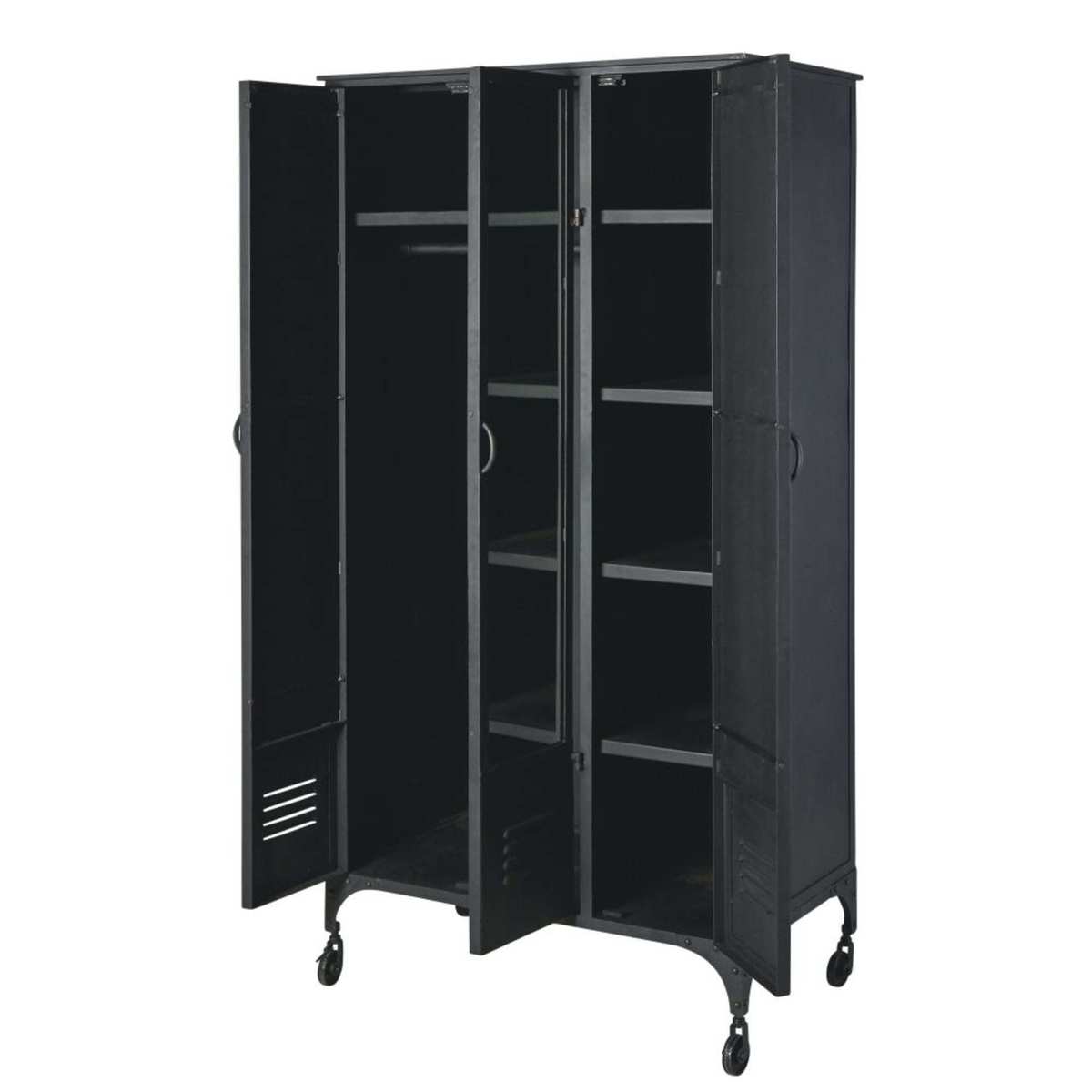 Metal industrial closet on castors in black Peter – image 2