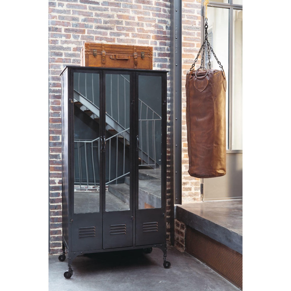 Metal industrial closet on castors in black Peter – image 7
