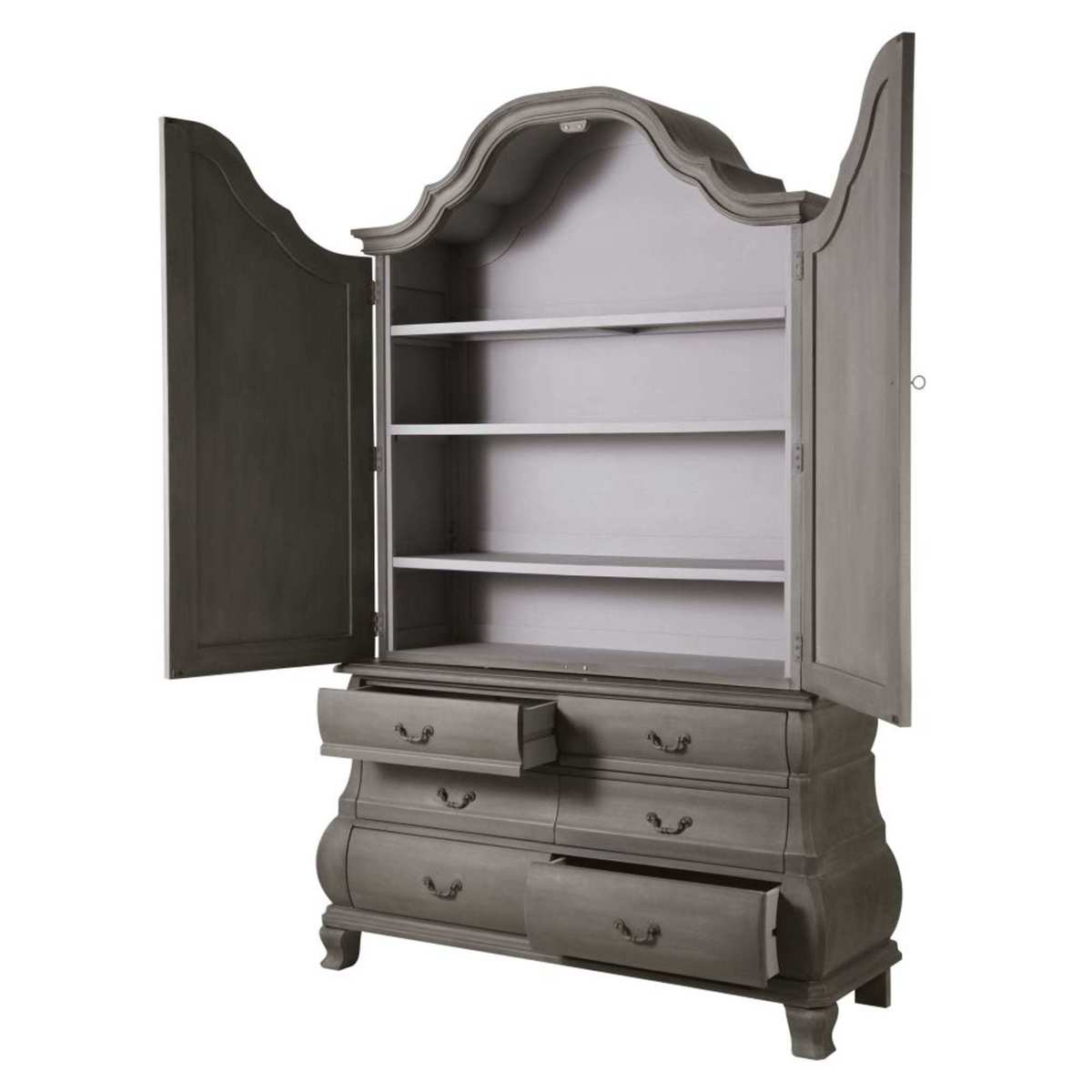 Anthracite Grey 2-Door 6-Drawer Wardrobe Sévigné – image 3