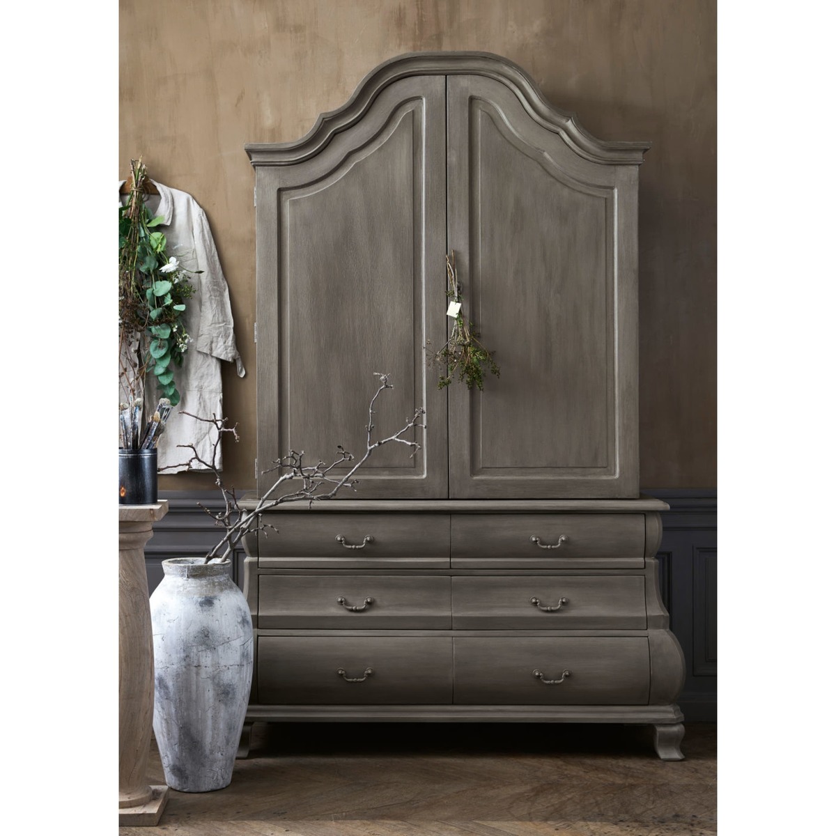 Anthracite Grey 2-Door 6-Drawer Wardrobe Sévigné – image 9