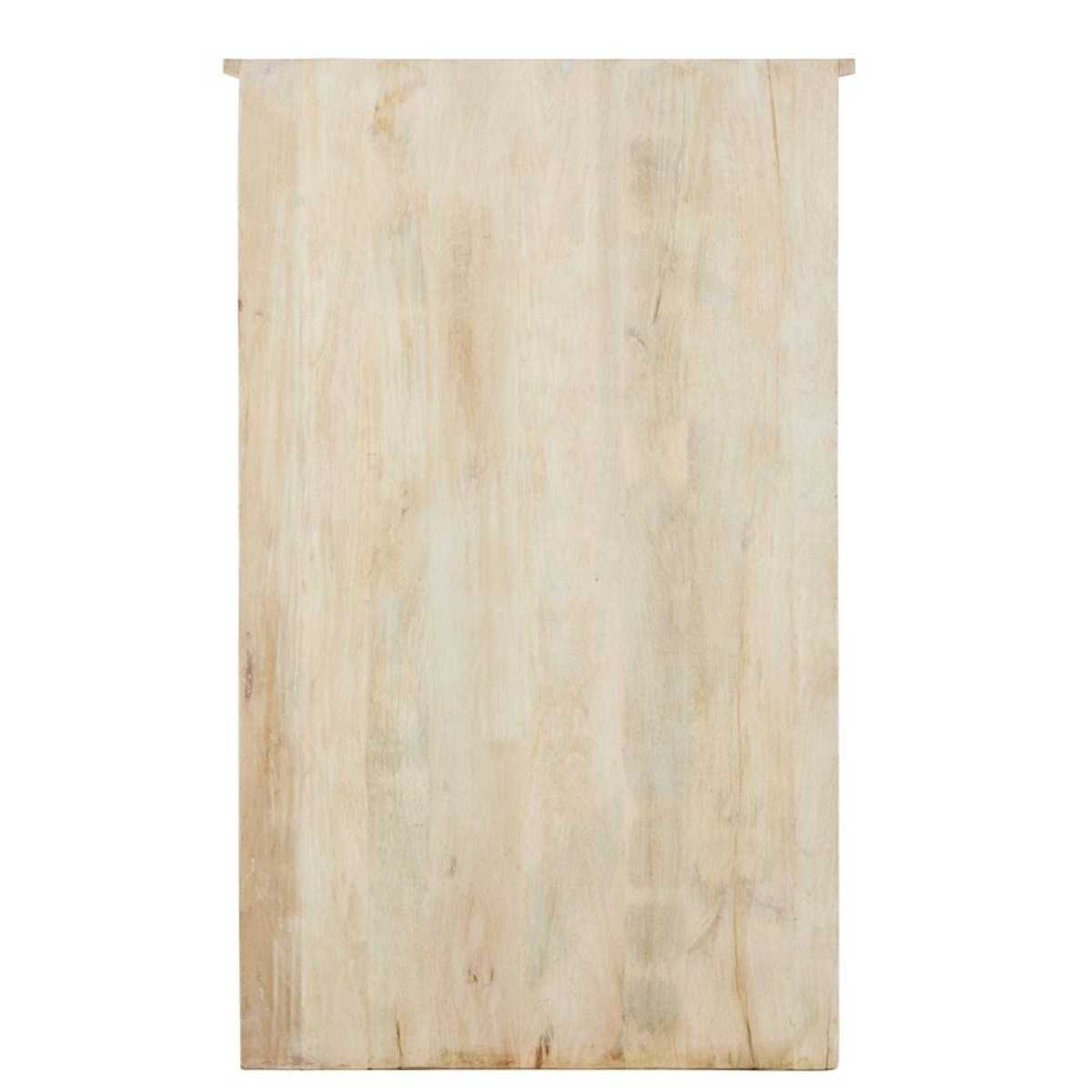 Solid mango wood wardrobe in white and silver Namaste – image 4