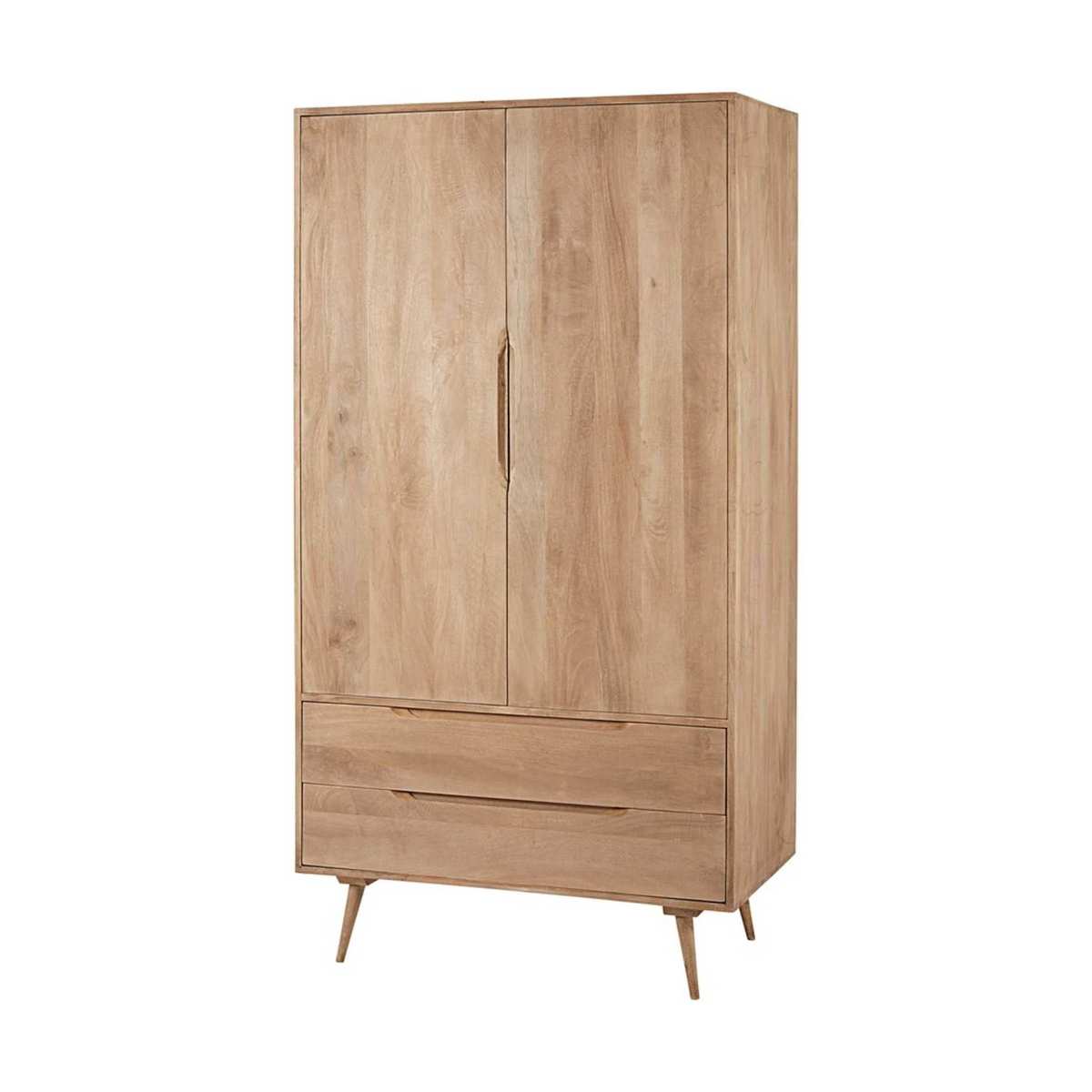 Solid mango wood 2-door 2-drawer wardrobe Trocadero – image 2