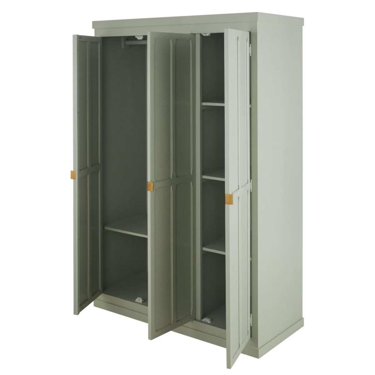 Green wardrobe with 3 doors Suzon – image 2