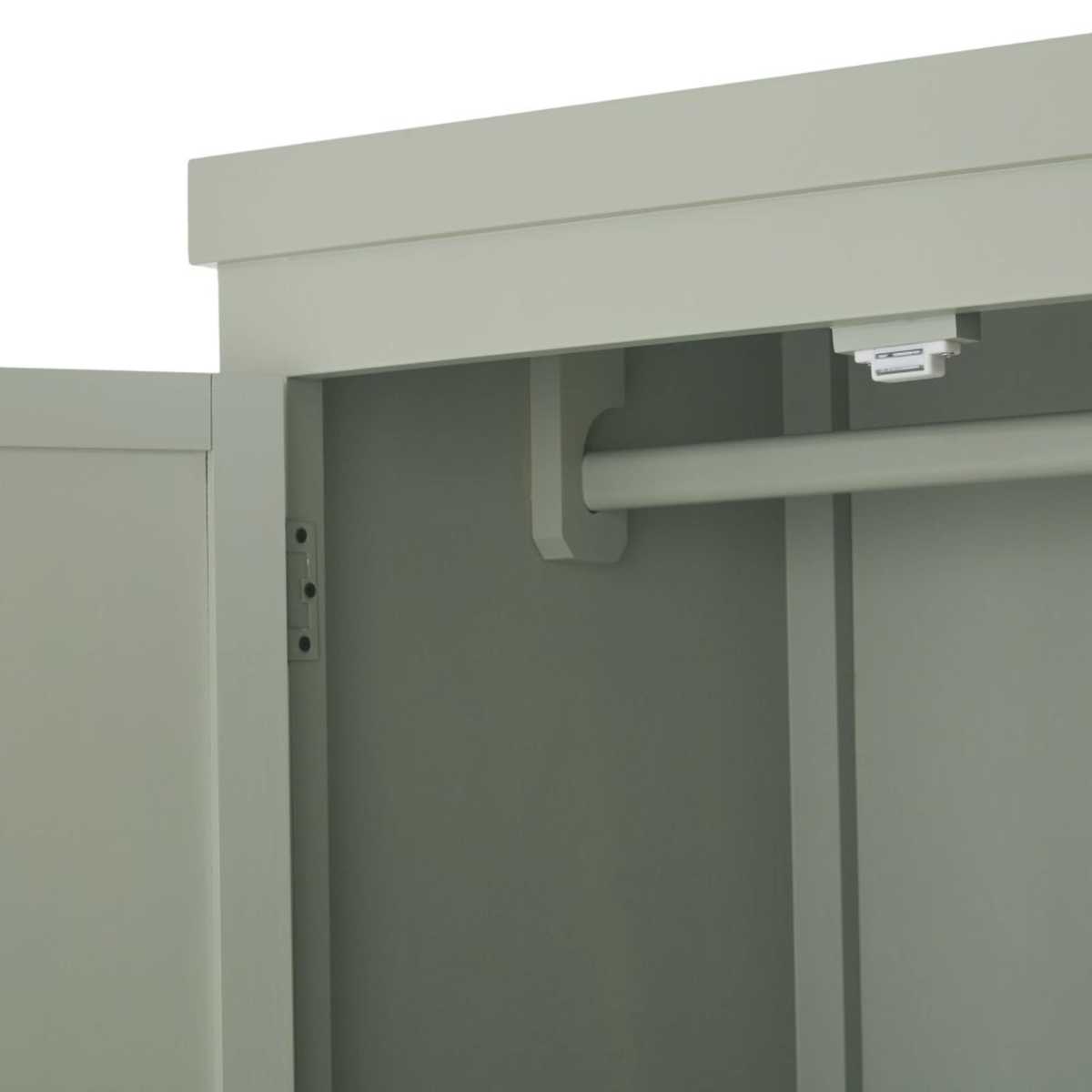 Green wardrobe with 3 doors Suzon – image 3