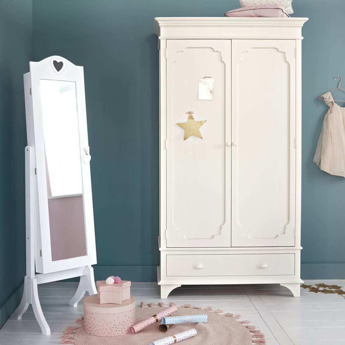 Off-White 2-Door Wardrobe Idylle – image 8