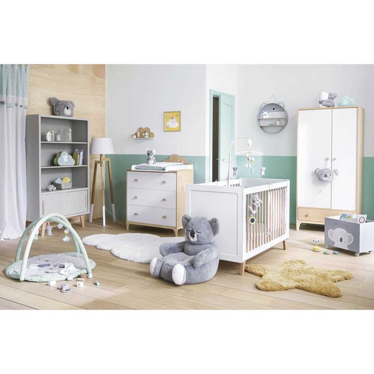 White 2-Door 1-Drawer Wardrobe Moonlight – image 5