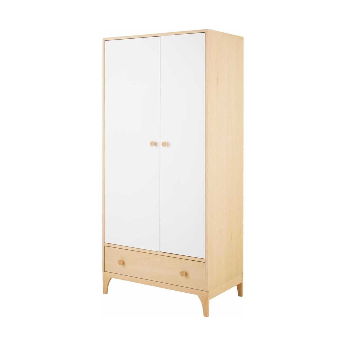 White 2-Door 1-Drawer Wardrobe Moonlight – image 2