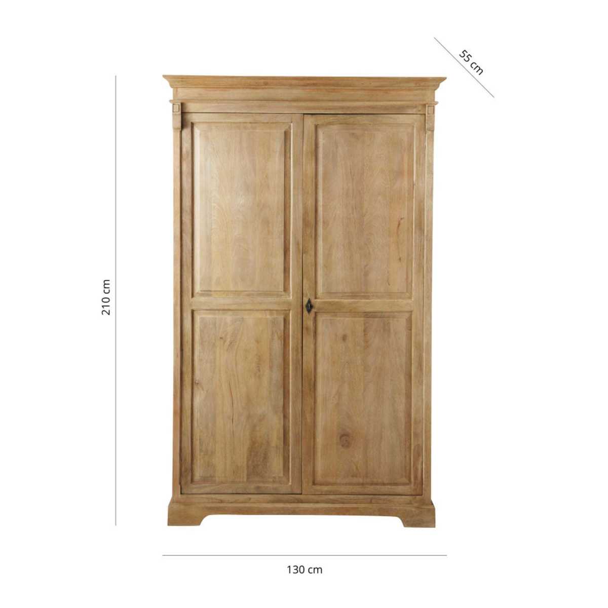 Mango wood wardrobe Naturaliste – image 3