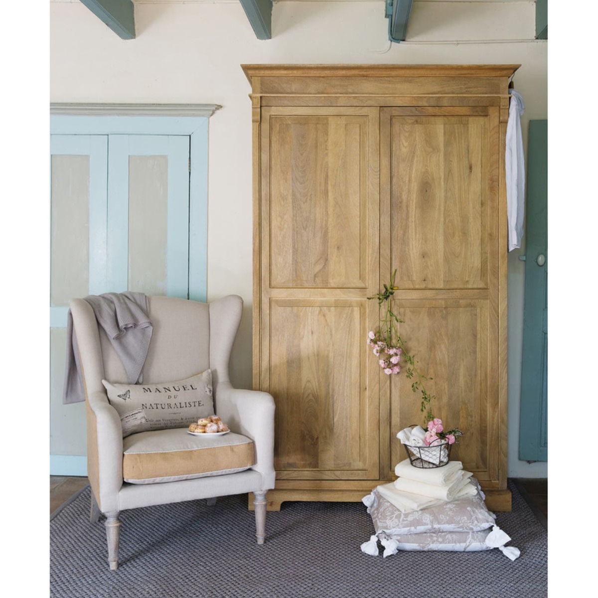 Mango wood wardrobe Naturaliste – image 5