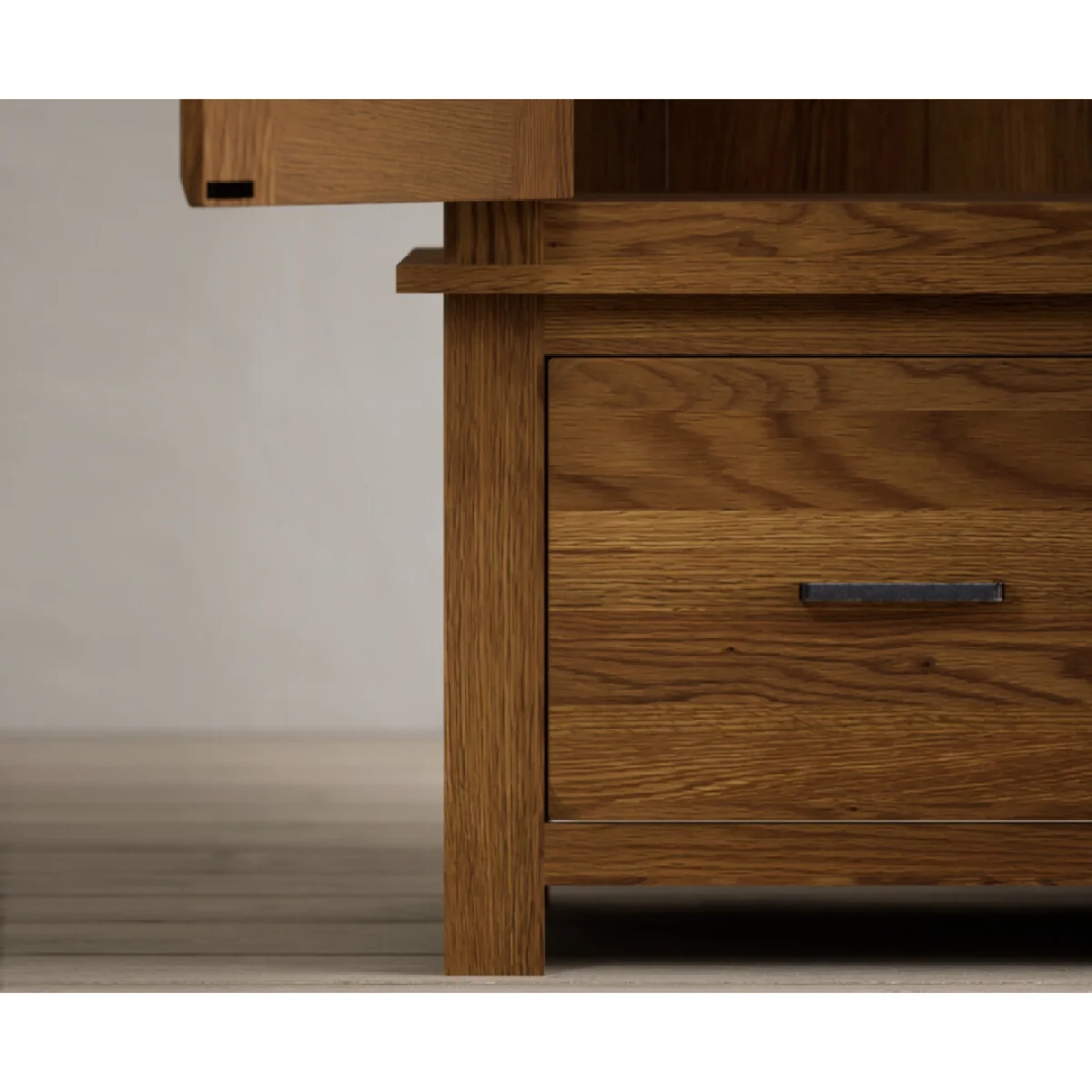 Harrogate Rustic Solid Oak Double Wardrobe – image 8