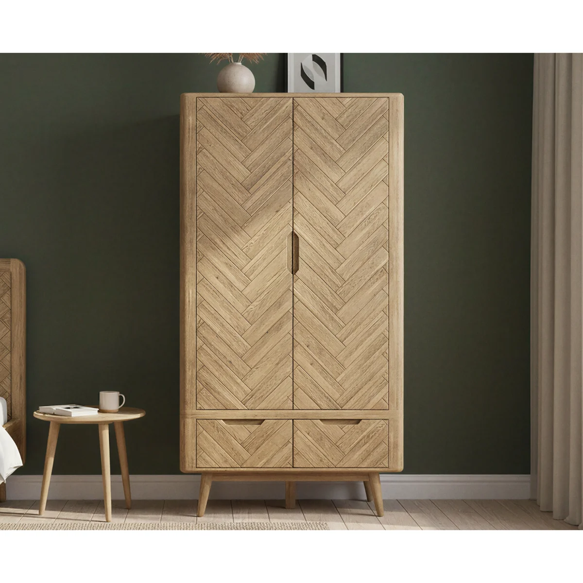 Parven Solid Oak Double Wardrobe – image 3