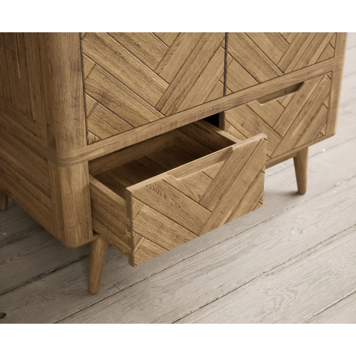 Parven Solid Oak Double Wardrobe – image 6