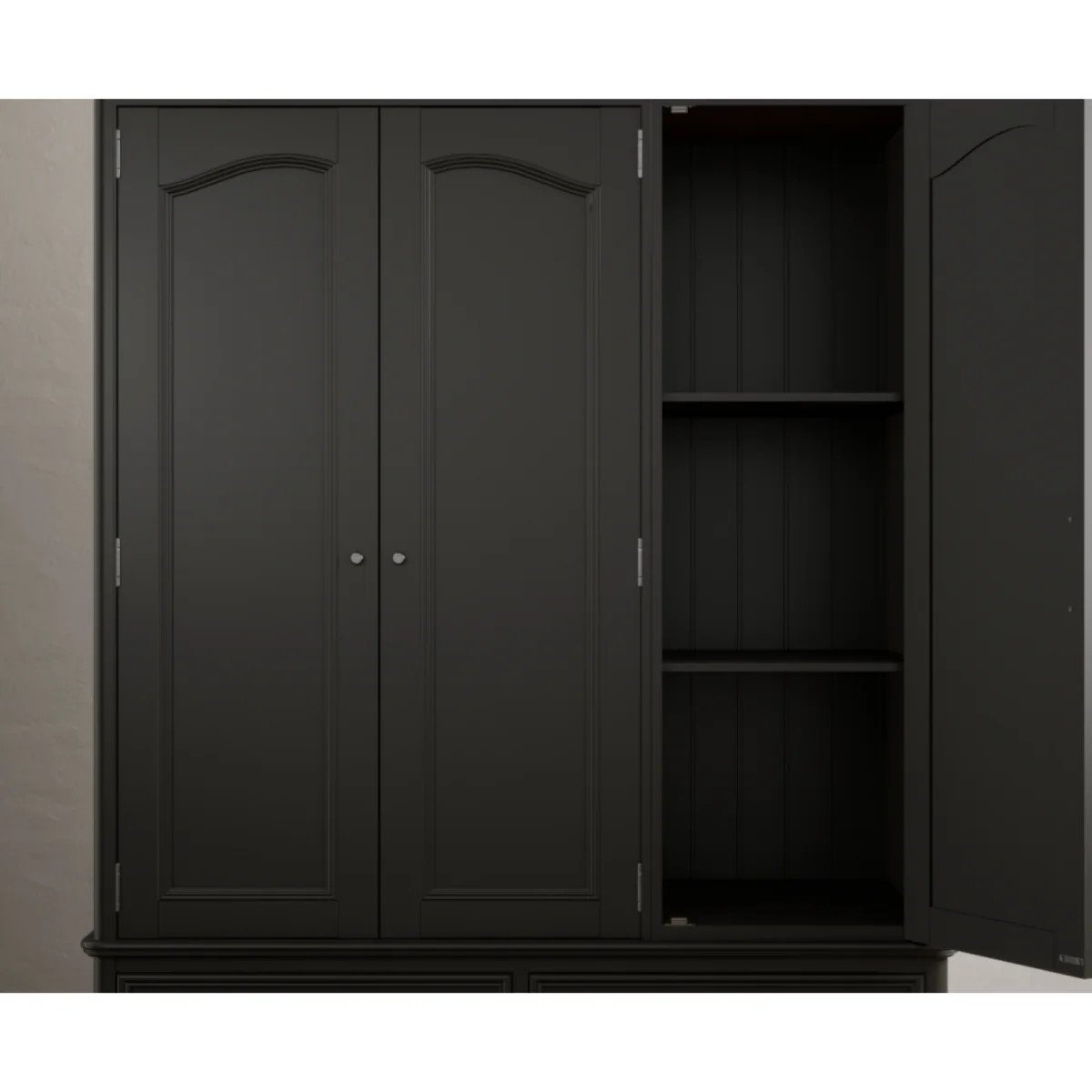 Chateau Noir Oak and Black Painted Triple Wardrobe – image 8