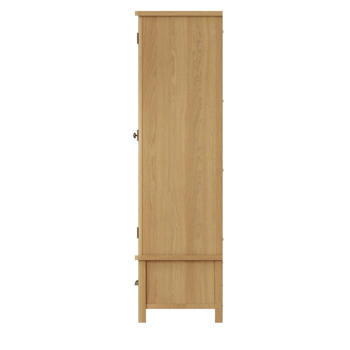 Noah Oak 2 Door 1 Drawer Wardrobe – image 5