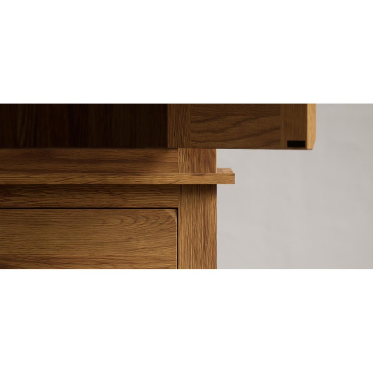 Harrogate Rustic Solid Oak Triple Wardrobe – image 12