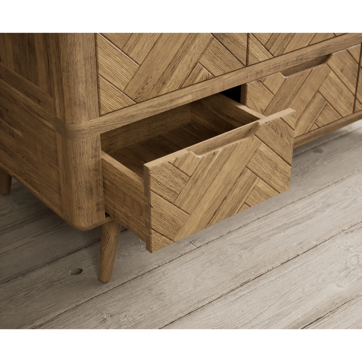 Parven Solid Oak Triple Wardrobe – image 8