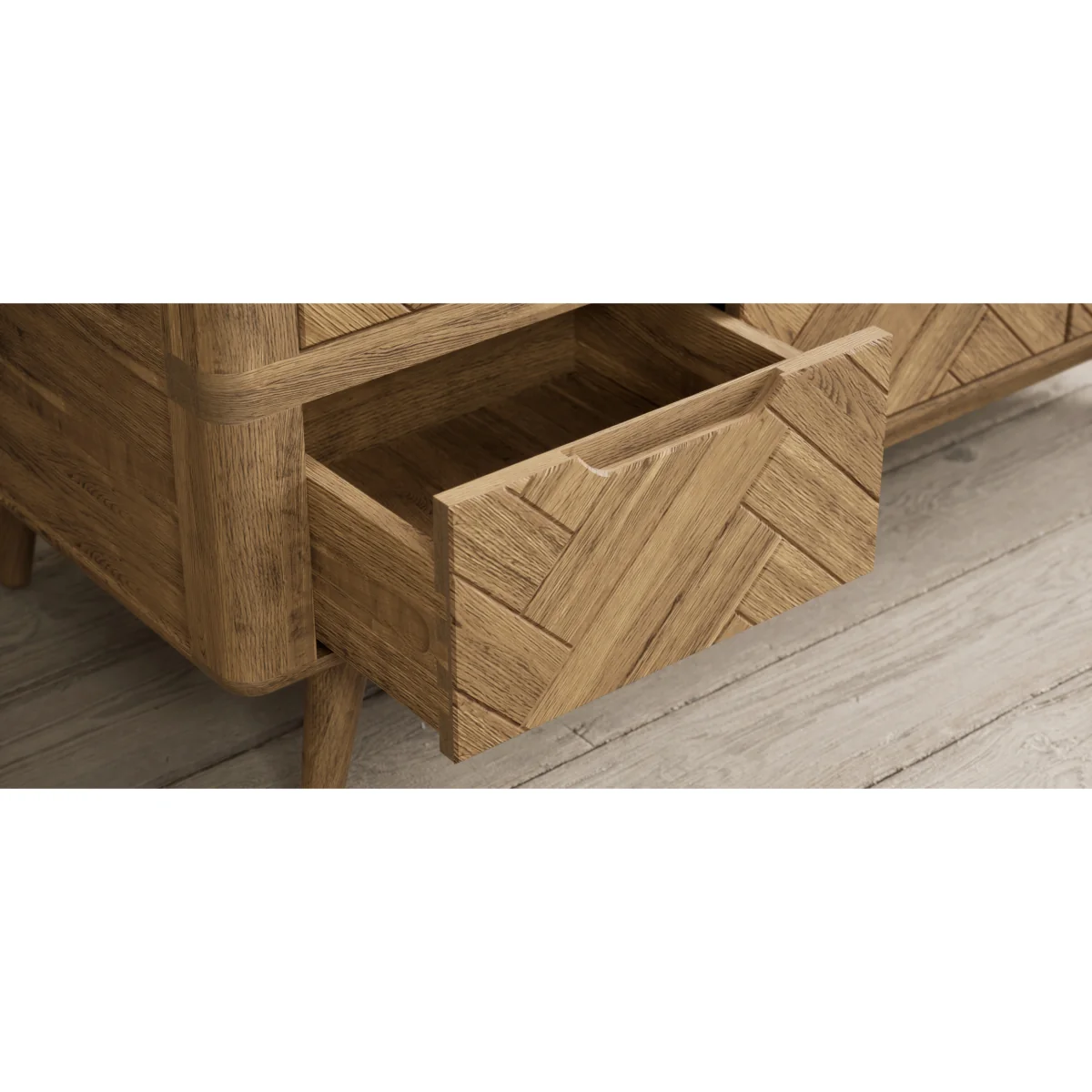 Parven Solid Oak Triple Wardrobe – image 9