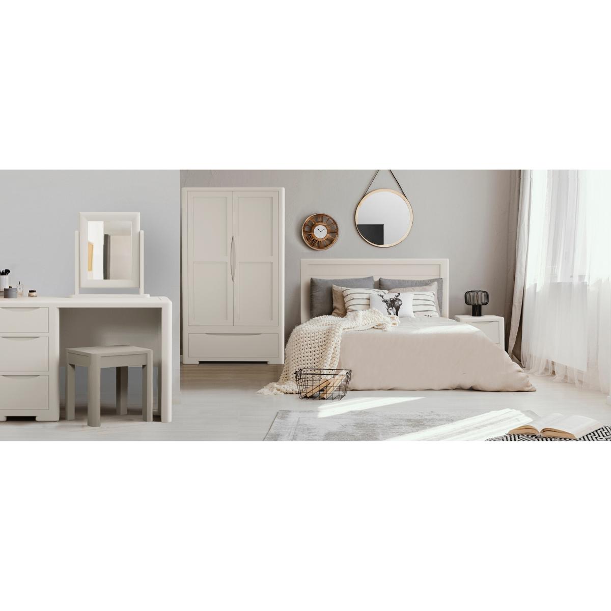 Harper Soft White Painted Double Wardrobe – image 11