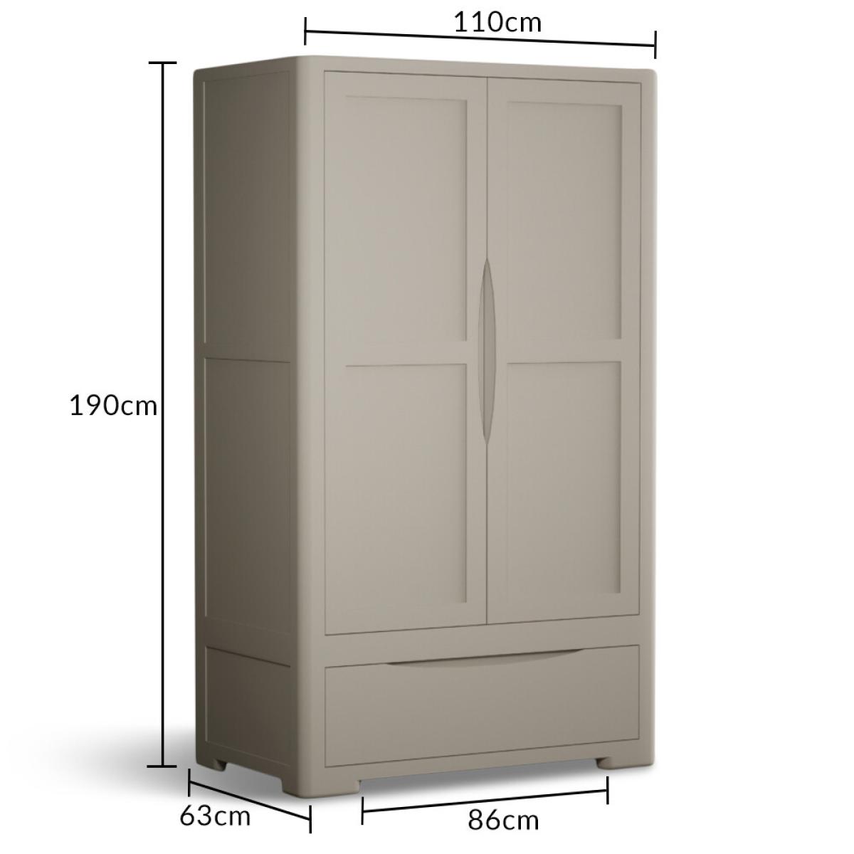Harper Soft White Painted Double Wardrobe – image 8