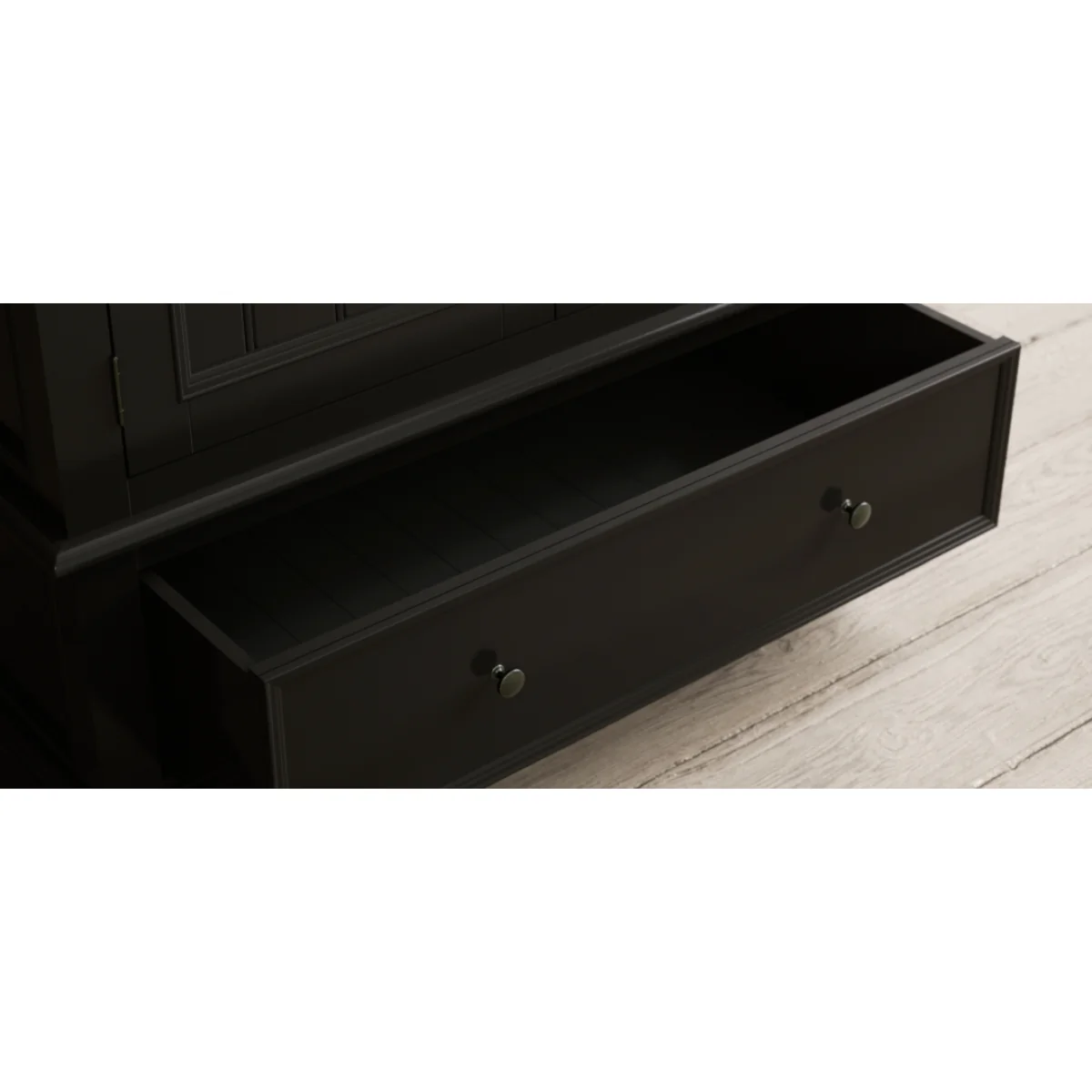 Charlton Oak and Black Painted Double Wardrobe – image 12