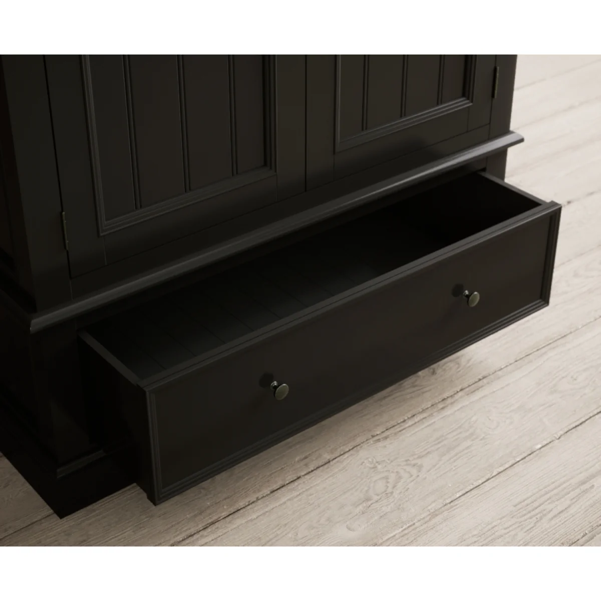 Charlton Oak and Black Painted Double Wardrobe – image 7