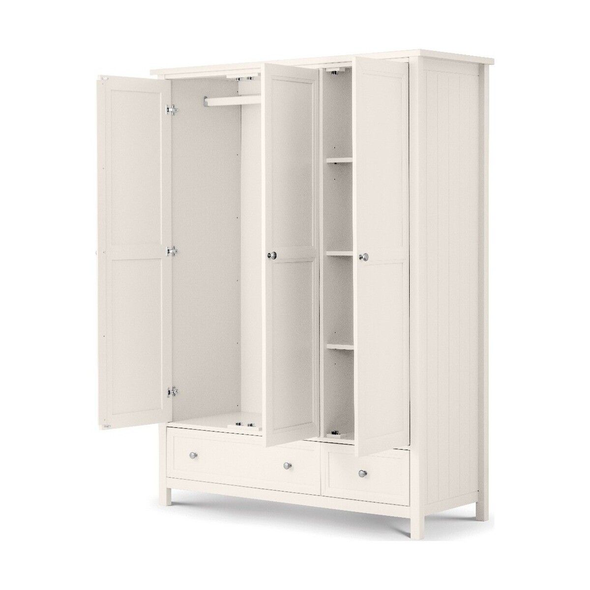 Maine 3 Door Combination Wardrobe Surf White – image 2