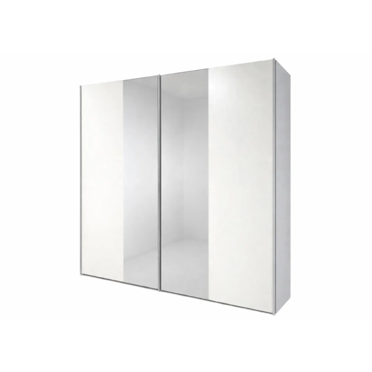 Wiemann Darwin Sliding 2 Door Wardrobe - 150cm - 2 Wood / Mirrored Doors – image 9