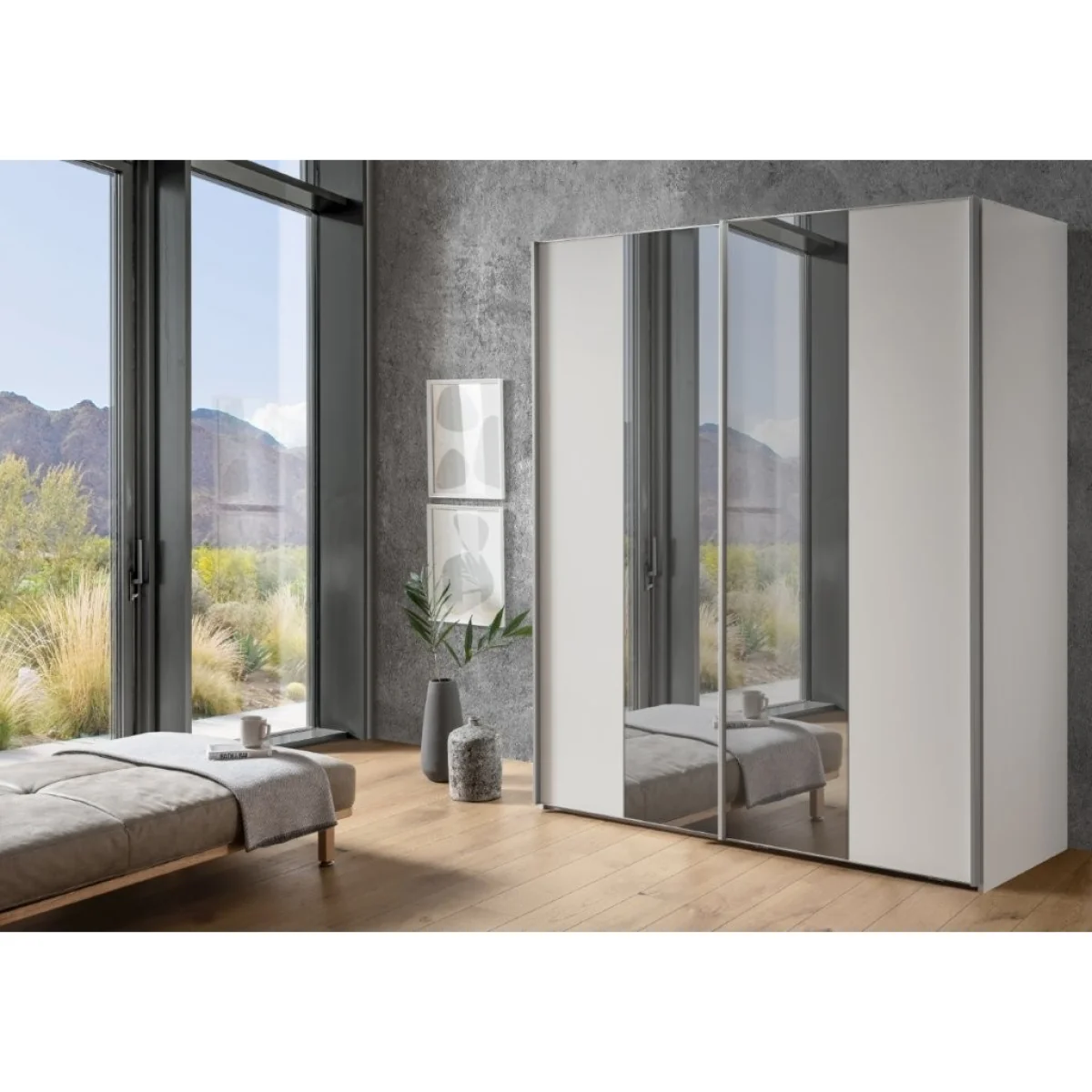 Wiemann Darwin Sliding 2 Door Wardrobe - 200cm - 2 Wooden Doors – image 7