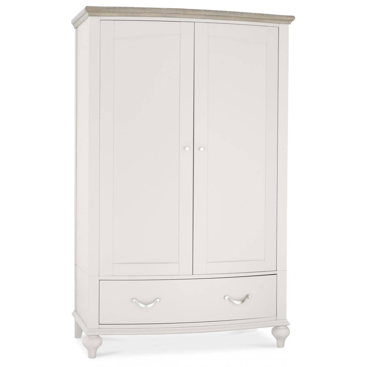 Montreal Grey Washed Oak & Soft Grey Double Wardrobe – image 2