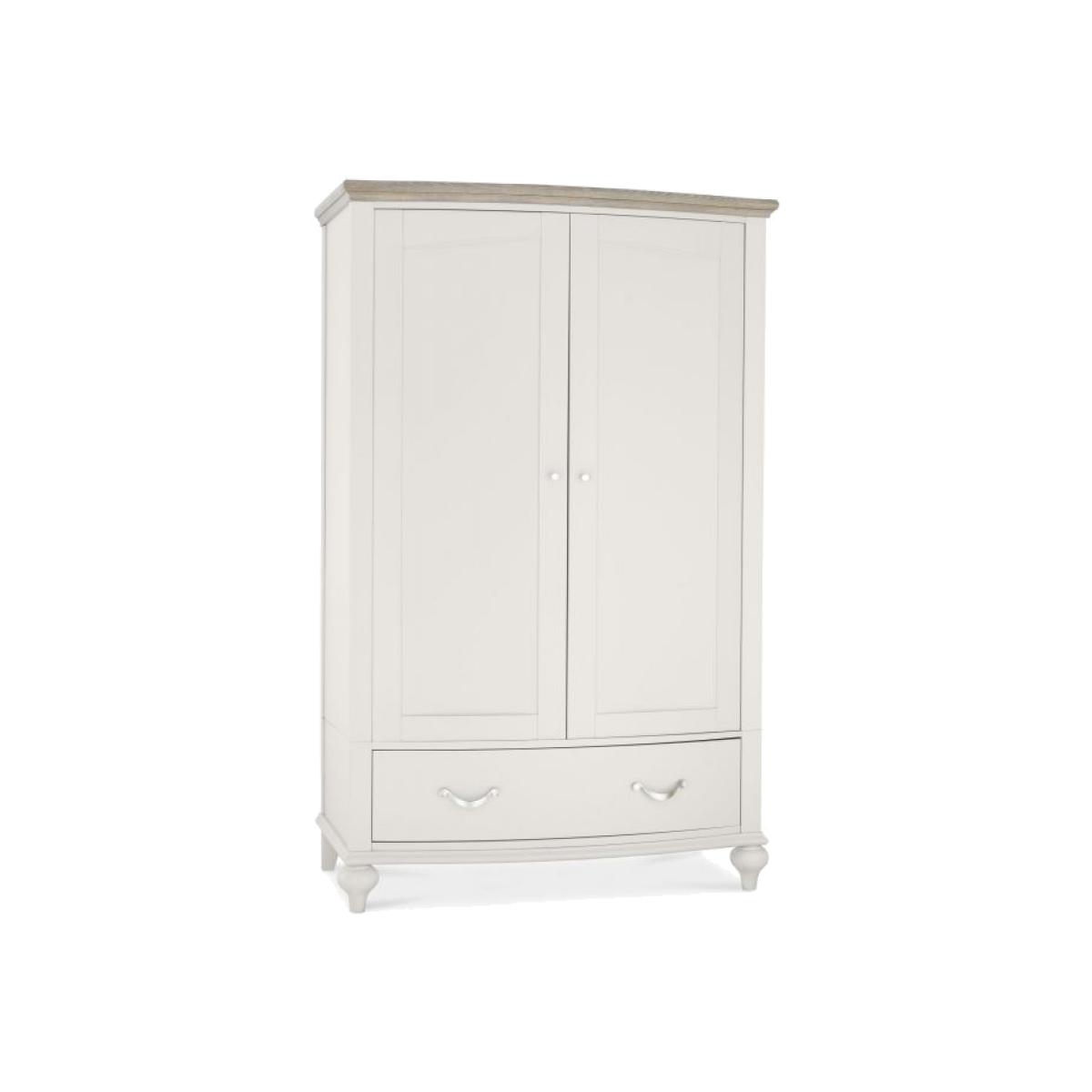 Montreal Grey Washed Oak & Soft Grey Double Wardrobe – image 1