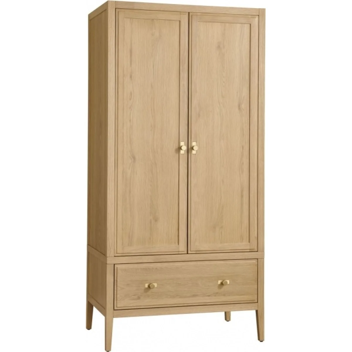 Illinois 2 Door Wardrobe With Drawer - Oak – image 5