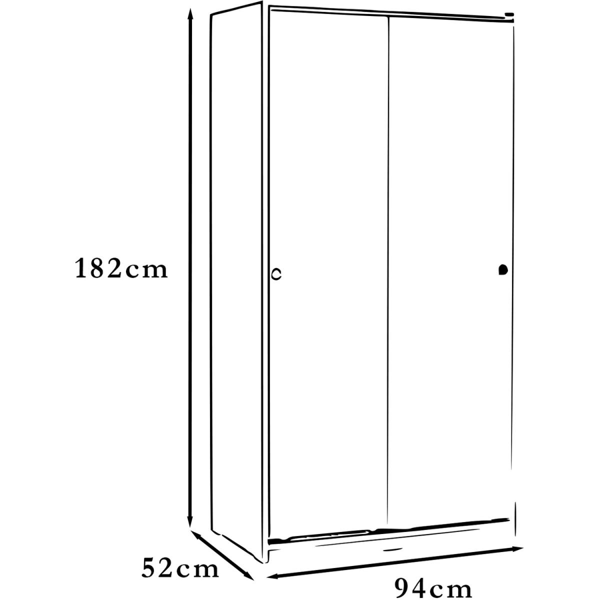2 Door Sliding Wardrobe Latte Oak - Latte Oak – image 2